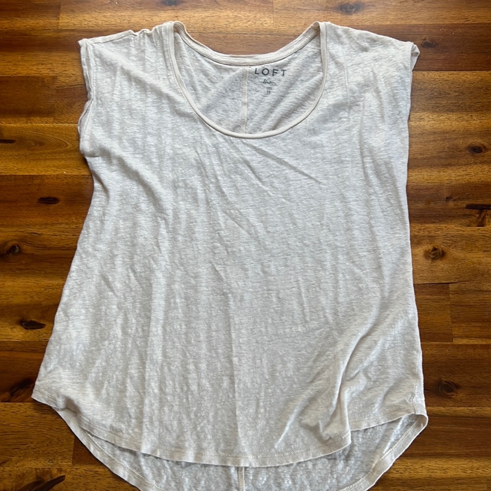 Loft sparkly cream shirt